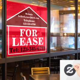 大きな太字の賃貸物件用カスタム不動産サイン ウィンドウクリング ウィンドウサイン