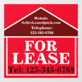大きな太字の賃貸物件用カスタム不動産サイン ウィンドウクリング ウィンドウサイン (シート)