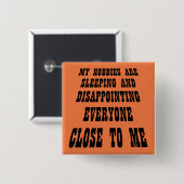 大きな失望おもしろいボタンバッジのピン 缶バッジ (正面&裏面)