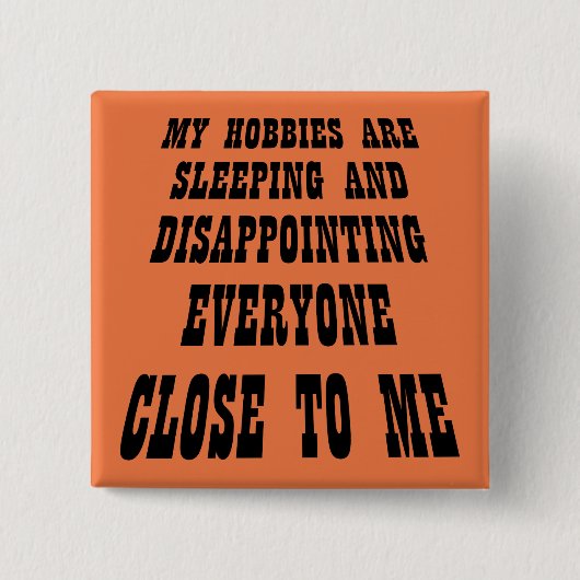 大きな失望おもしろいボタンバッジのピン 缶バッジ (正面)