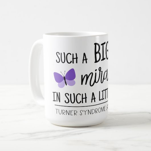 大きな奇跡のターナー症候群認識度 コーヒーマグカップ (正面左)