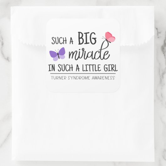大きな奇跡のターナー症候群認識度 スクエアシール (バッグ)