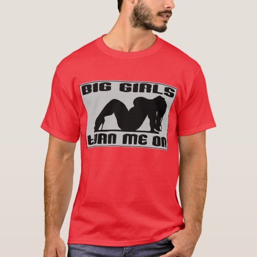 大きな女の子が私をオン – - Tシャツ (正面)