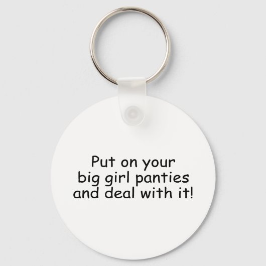 大きな女の子のパンツをはいて扱う キーホルダー (正面)
