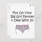 大きな女の子のパンツを着て対処! ポストカード (正面/裏面)