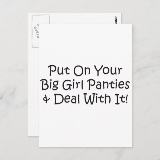 大きな女の子のパンツを着て! ポストカード (正面/裏面)