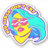 大きな女の子は泣かないステッカー シール (正面)