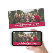 大きな家族の写真パノラミニマルム – -深い赤 シーズンカード