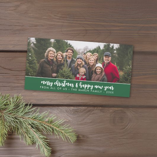 大きな家族写真パノラミニマルム – 緑 シーズンカード