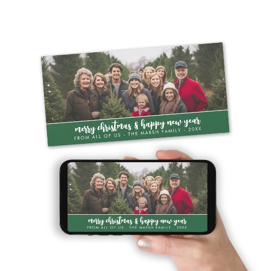 大きな家族写真パノラミニマルム – 緑 シーズンカード