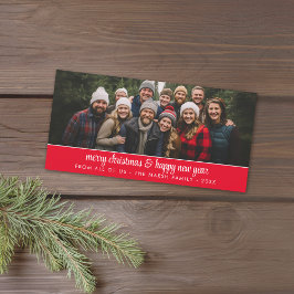 大きな家族写真パノラミニマルム – 赤 シーズンカード