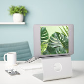 大きな家離れ植物文字宇宙 シール (デスク上のノートパソコン)