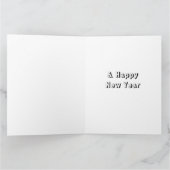 大きな小妖精や小人とテディベアクリスマスカラー私 カード (内部)