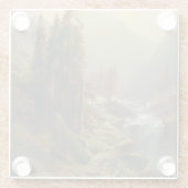 大きな山の風景 – アルバート・ジマーマン ガラスコースター (裏面)