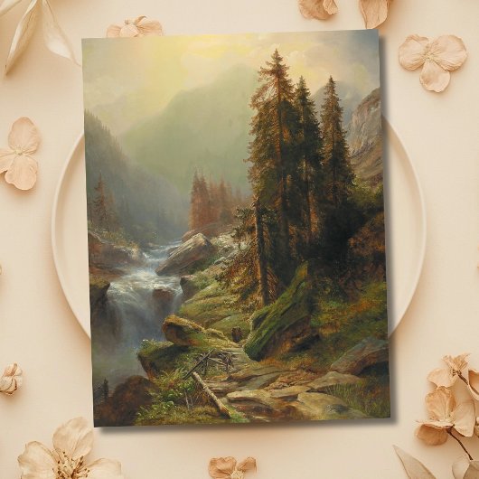 大きな山の風景 – アルバート・ジマーマン ポストカード