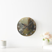 大きな山の風景 – アルバート・ジマーマン ラウンド壁時計 (ホーム)