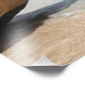 大きな岩とサルデーニャビーチ写真プリント フォトプリント            (角)