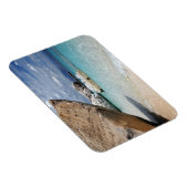 大きな岩の長方形の磁石とサルデーニャビーチ マグネット (右側)