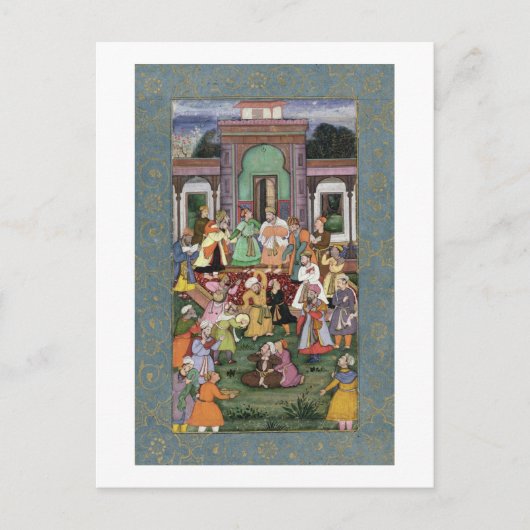 大きな崖から舞い上がるデルヴィシュのグループ ポストカード (正面)