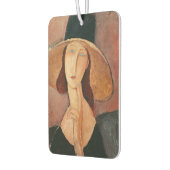 大きな帽子のジャンヌ・ヘブテルヌのポートレート カーエアーフレッシュナー (左)