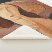 大きな帽子のジャンヌ・ヘブテルヌのポートレート シェルパブランケット (3/4)