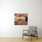 大きな帽子のジャンヌ・ヘブテルヌのポートレート タペストリー (インサイチュ(横))