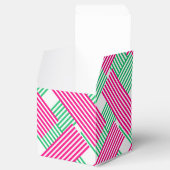 大きな帽子のダービーレディ ピンク 緑のストライプ スクエア フェイバーボックス (オープン)