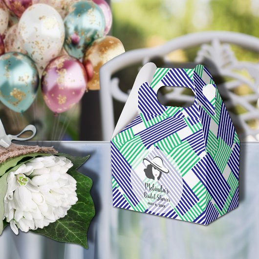 大きな帽子のレディー ダービー ブライダルシャワー ゲーブル フェイバーボックス