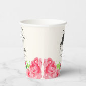 大きな帽子のレディ ローズ ブライダルシャワー 紙コップ (右)