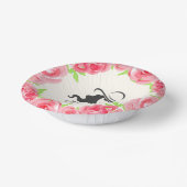 大きな帽子の女性 ローズ ダービー ブライダルシャワー ペーパーボウル (傾斜あり)