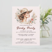 大きな帽子 水彩 デルビー パーティー 招待状 (スタンド正面)