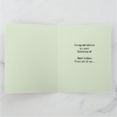 大きな幸せな退職祝い黄色の花 カード (内部)