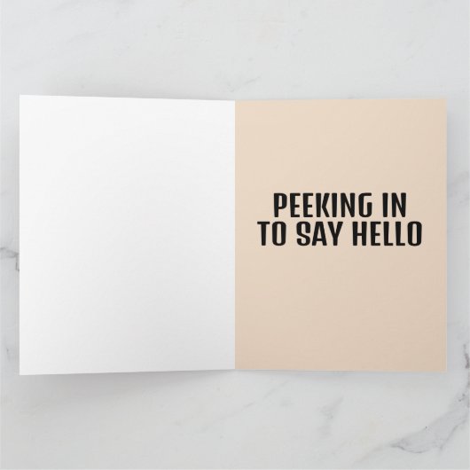 大きな底の女性の芸術は、挨拶を覗いている カード (内部)