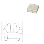 大きな快適な椅子のゴム印 ラバースタンプ (押印)