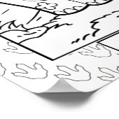 大きな恐竜のポスターを色に ポスター (角)