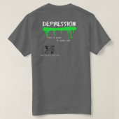 大きな悲しい落書き – グレイユニセックス Tシャツ (デザイン裏面)