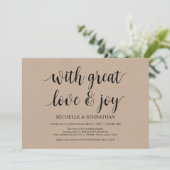 大きな愛と喜びに満ちて、結婚式の秘密の招待状 招待状 (スタンド正面)