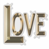 大きな愛は黄金の言葉だ シール (正面)