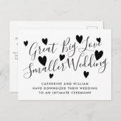 大きな愛を小さくしたマイクロウェディング ダウングレード 案内ポストカード (正面/裏面)