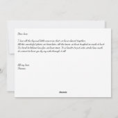 大きな愛を綴って：あなたの手紙を書いて - バレンタインカード シーズンカード (裏面)