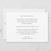 大きな愛を込めた小さな結婚式 縮小された写真 案内状 (裏面)