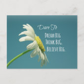 大きな感動的引用文を夢見る ポストカード (正面)