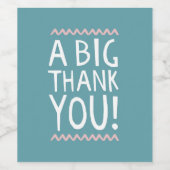 大きな感謝していユーボトルラベルのよくはしゃぐ文字盤 ワインラベル (シングルラベル)