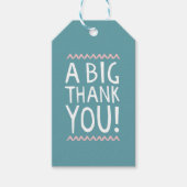 大きな感謝してい贈り物のラベル感謝していトレンディーのタイポグラフィ ギフトタグ (正面)