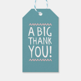 大きな感謝してい贈り物のラベル感謝していトレンディーのタイポグラフィ ギフトタグ
