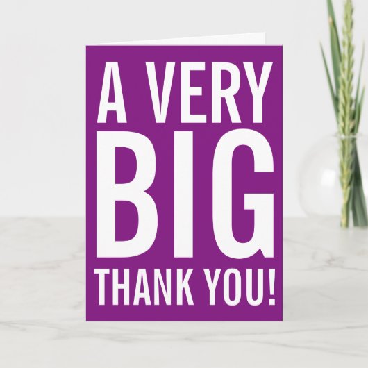 大きな感謝のグリーティングカード お礼を言うために サンキューカード (正面)