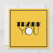 大きな感謝 ブラック サンクス チーム インビテーション (裏面)