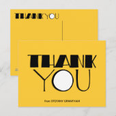 大きな感謝 ブラック ポストカード (正面/裏面)
