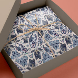 大きな手で描かれた漫画の頭の包装紙 ラッピングペーパー