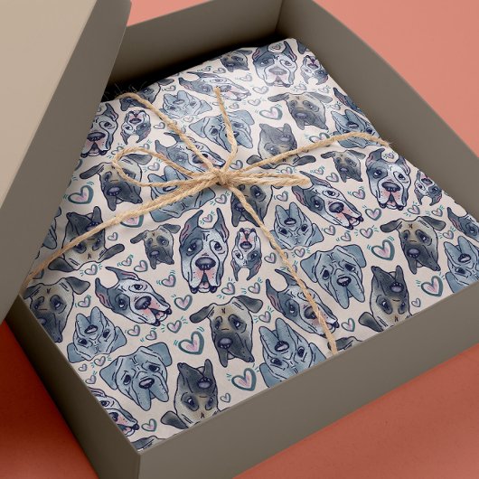 大きな手で描かれた漫画の頭の包装紙 ラッピングペーパー